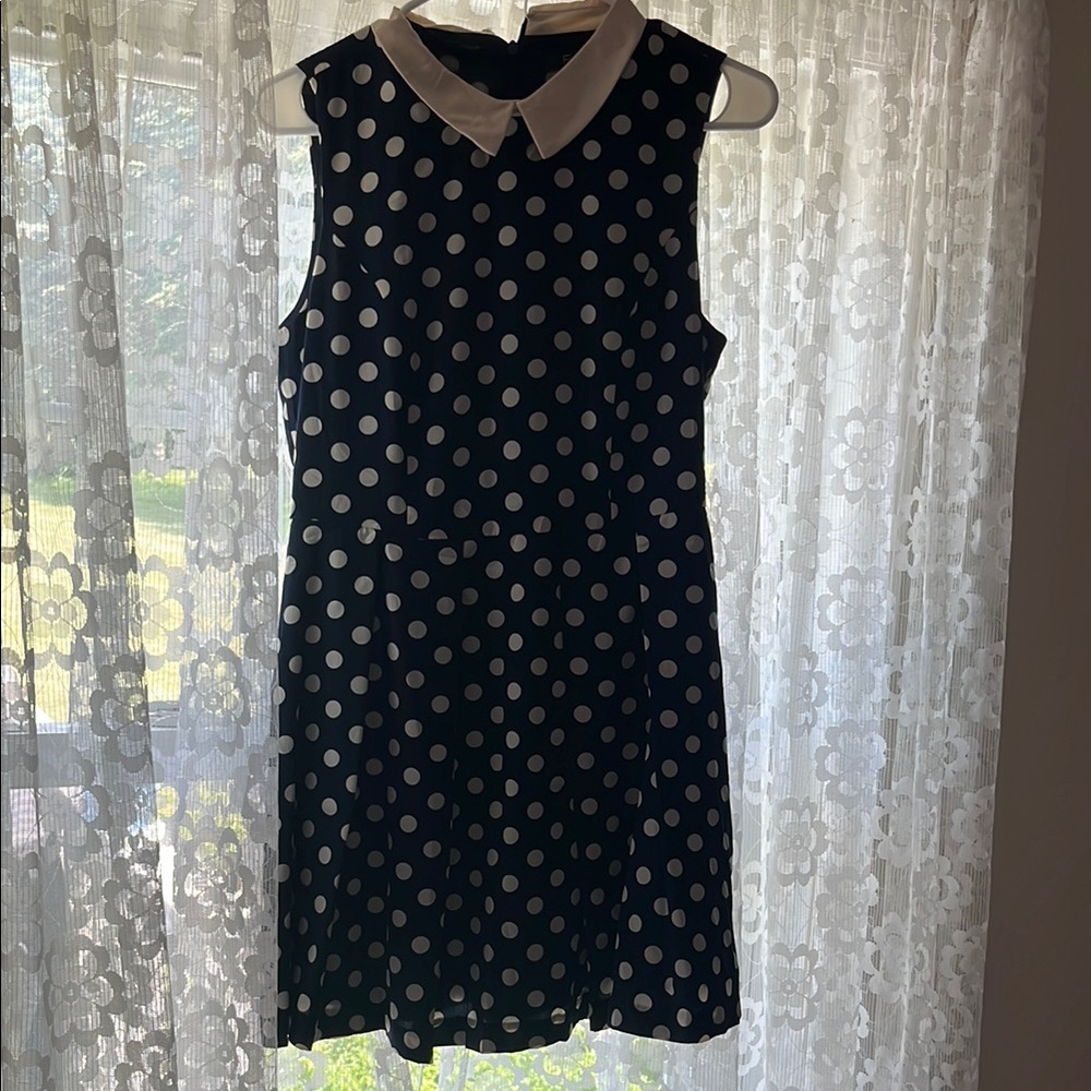 Forever 21 Black and White Sheath Mini Dress with Peter Pan Collar